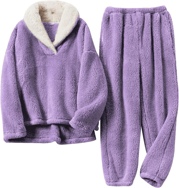 Galindyra | Women's Two-Piece Matching Lounge Set — Purple