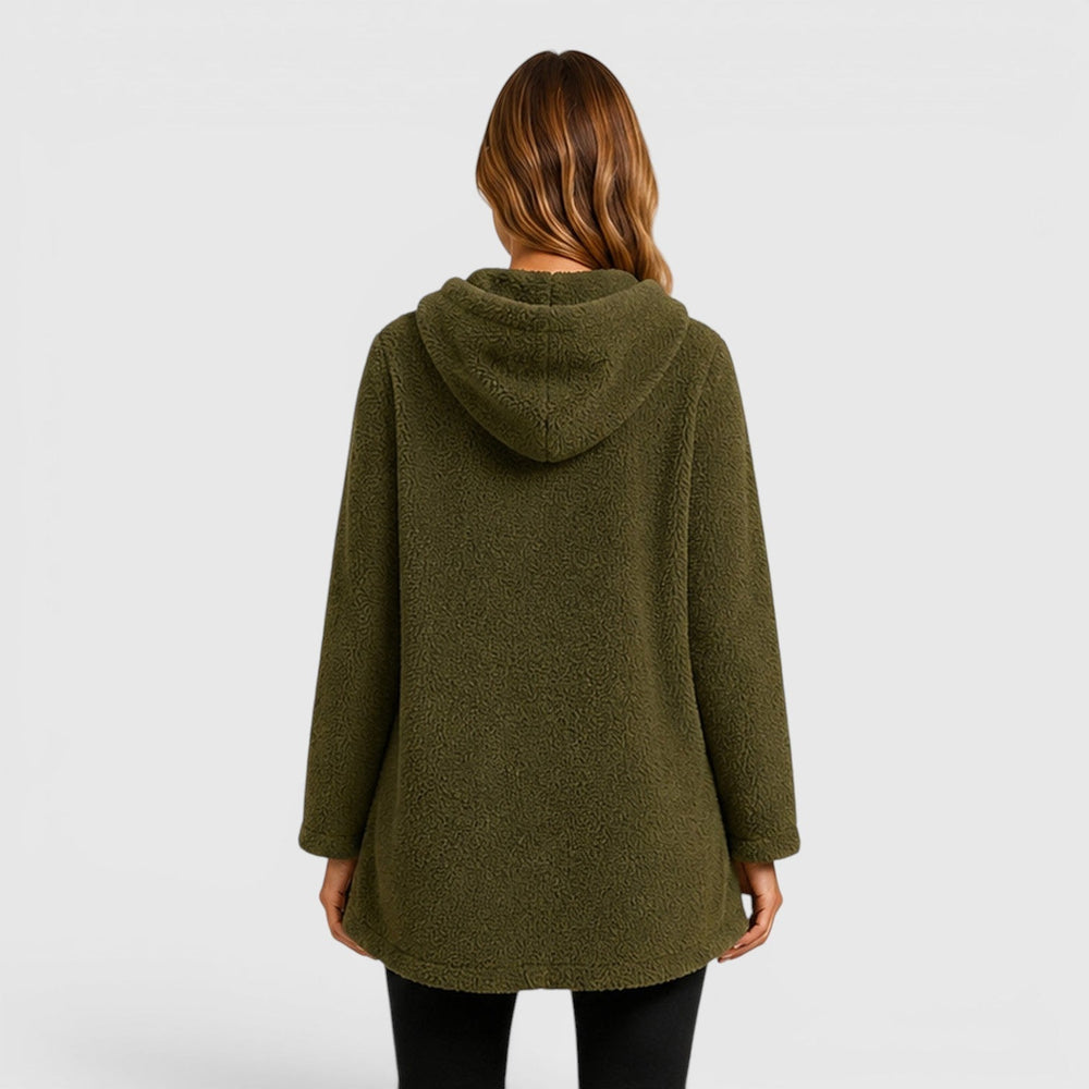 Garnetissa | Women's Casual Stretch Fleece Hoodie Tunic Top — 2