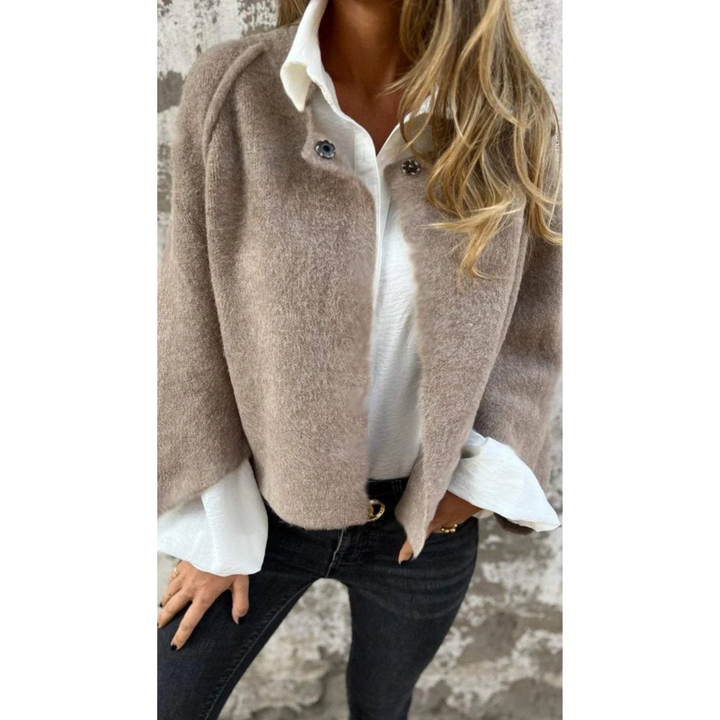 Giaina | Women's Casual Stretch Elegant Coat with Timeless Charm Tops — Beige