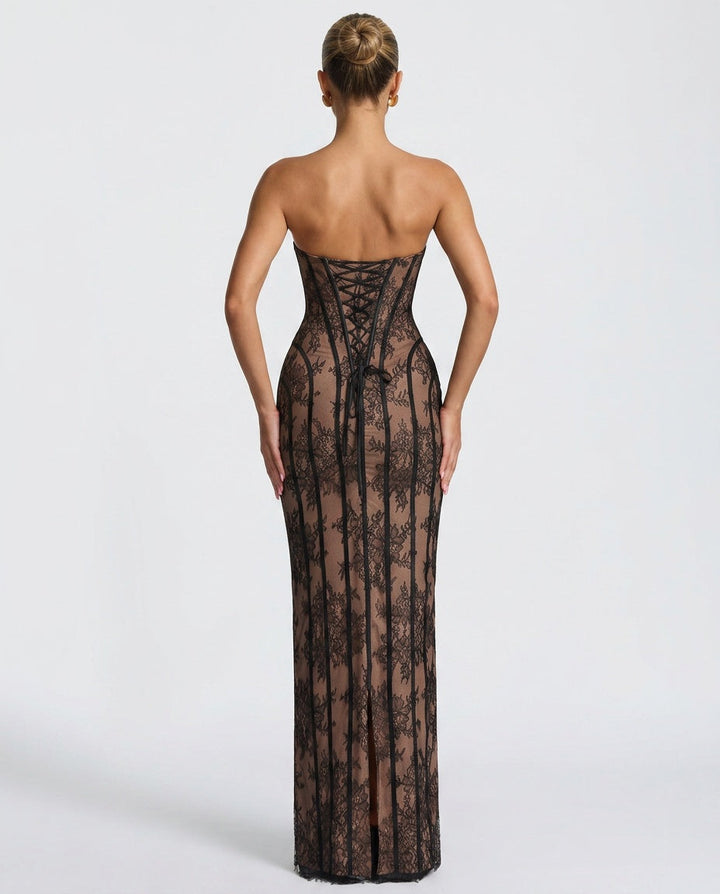 Giasia — Off-Shoulder Lace Sweetheart Maxi