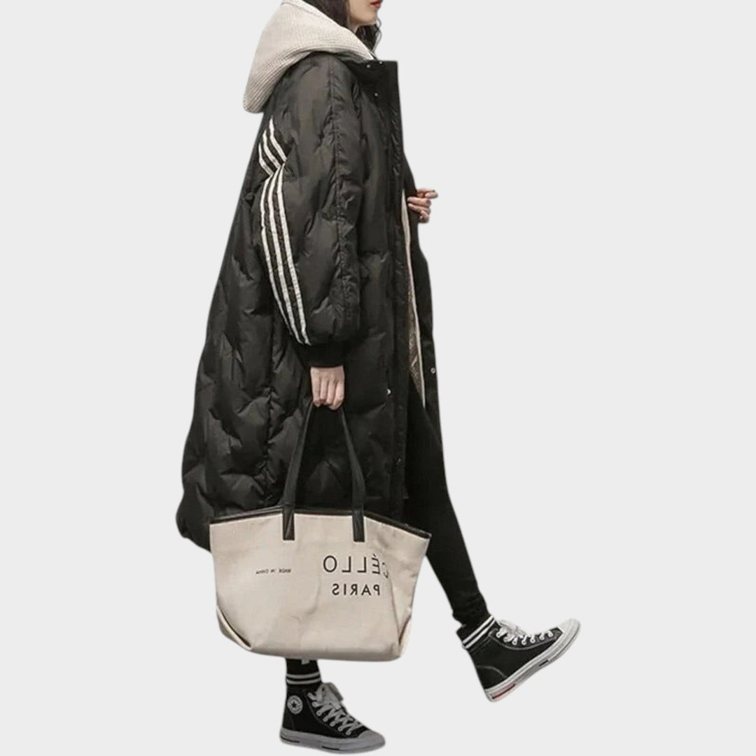 Giselveth | Women's Puffer Coat Quilted Long Line — 2
