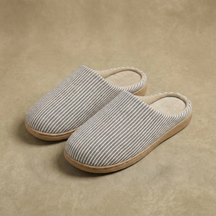 Gwenmara | Women's Casual Stretch Ultra-Soft Cotton House Slippers - Non-Slip Cushioned Eva Foam Slides Top — 1