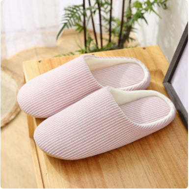 Gwenmara | Women's Casual Stretch Ultra-Soft Cotton House Slippers - Non-Slip Cushioned Eva Foam Slides Top — Pink