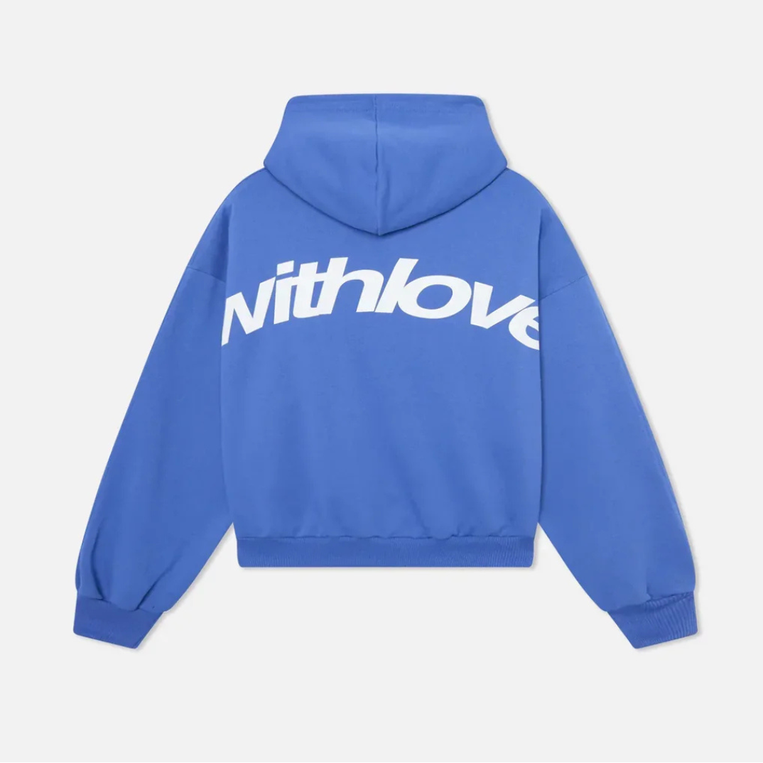 Gwenmise | Women's Button-Up Casual warm Hooded Sweatshirt – Soft && Stylish Hoodie — Blue