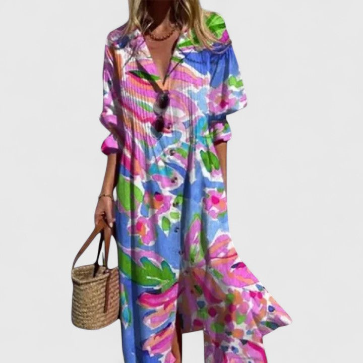 Gwenvanne | Women's Elegant Boho Dress — Red