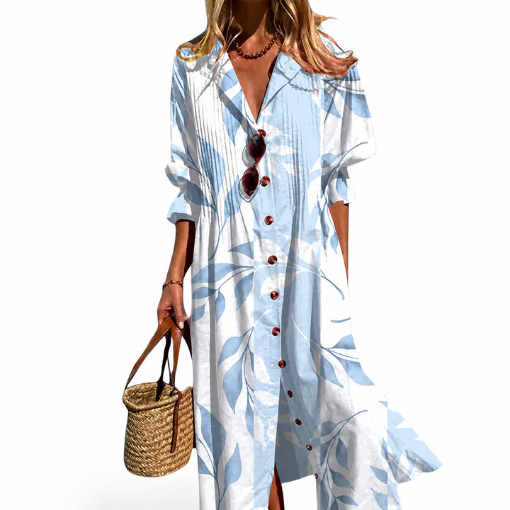 Gwenvanne | Women's Elegant Boho Dress — Skyblue