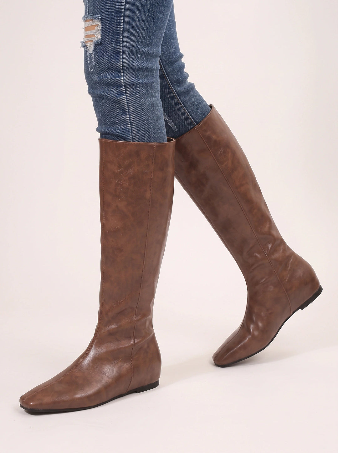 Halcyvella | Women's Knee-High Flat Boots — 2