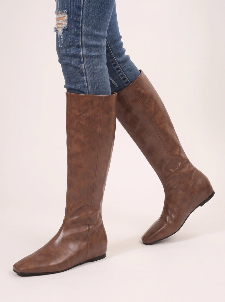 Halcyvella | Women's Knee-High Flat Boots — 2