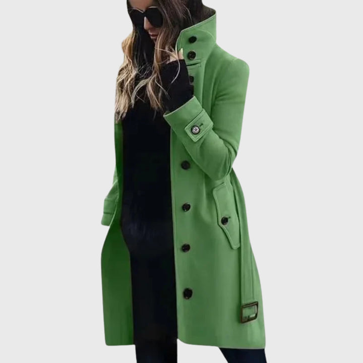 Halcyvola | Women's Longline Coat — Green
