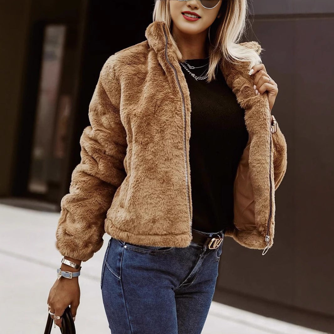 Haleolde | Women's Teddy Bomber Jacket – Sherpa Zip Jacket — 1