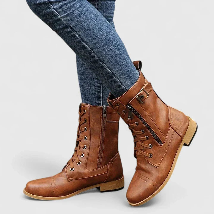 Halethea | Women's Premium And Supportive Orthopedic Boots — Light Brown