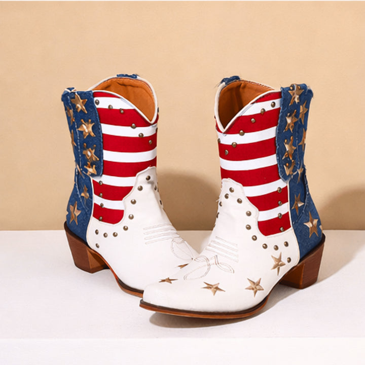Halsaria | Women's The Liberty Boot — Ivory Star
