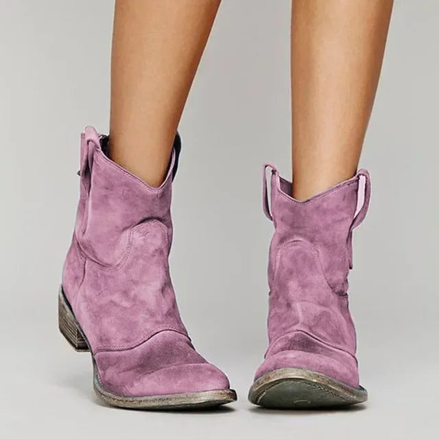 Havynn | Women's Fringe Ankle Boots — Pink