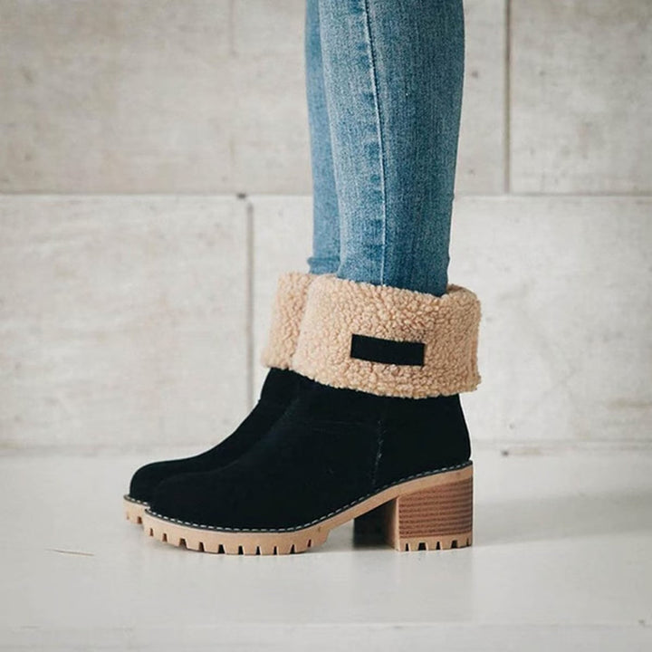 Hesperola | Women's Faux Fur Cuff Ankle Boot — 1