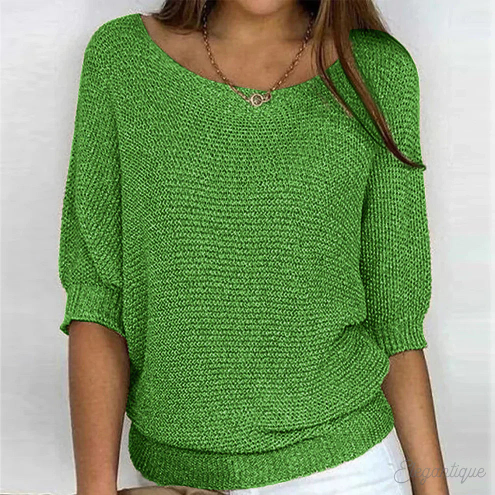 Hollelle | Women's Cozy Elegant Sweater — Green
