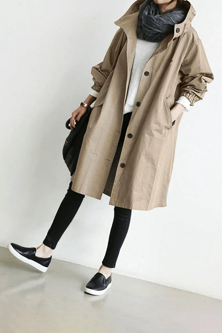 Holliel | Women's Lightweight Waterproof Windbreaker for All-Day Comfort Jacket — Khaki