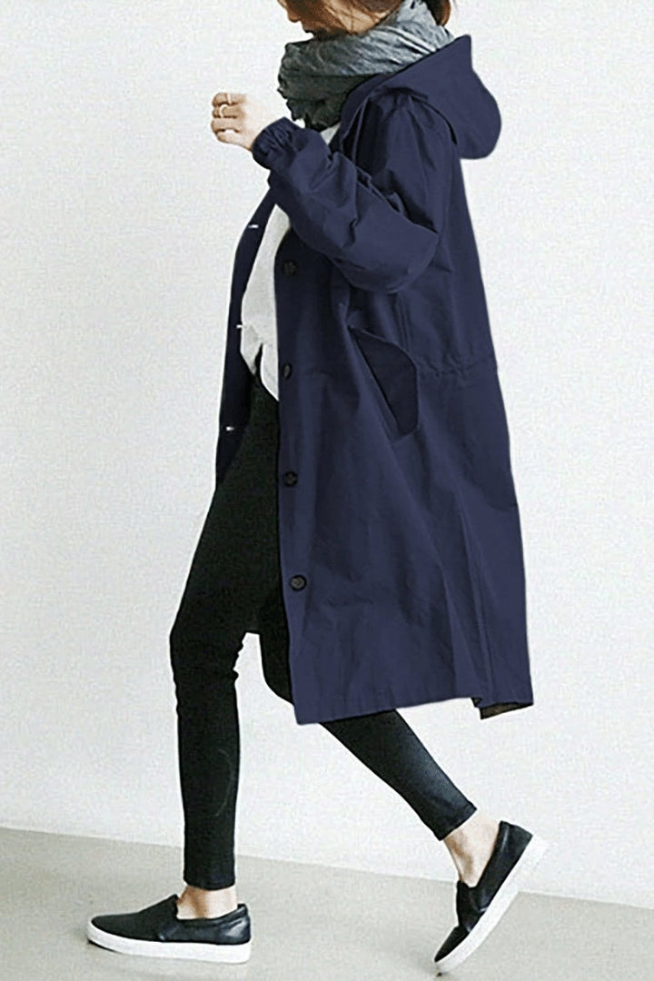 Holliel | Women's Lightweight Waterproof Windbreaker for All-Day Comfort Jacket — Navy Blue