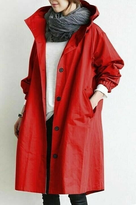 Holliel | Women's Lightweight Waterproof Windbreaker for All-Day Comfort Jacket — Red