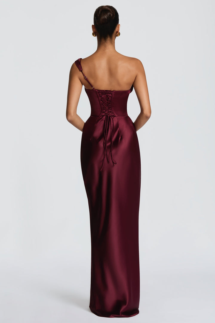 Ionereth — Satin Corset Lace-Up Maxi