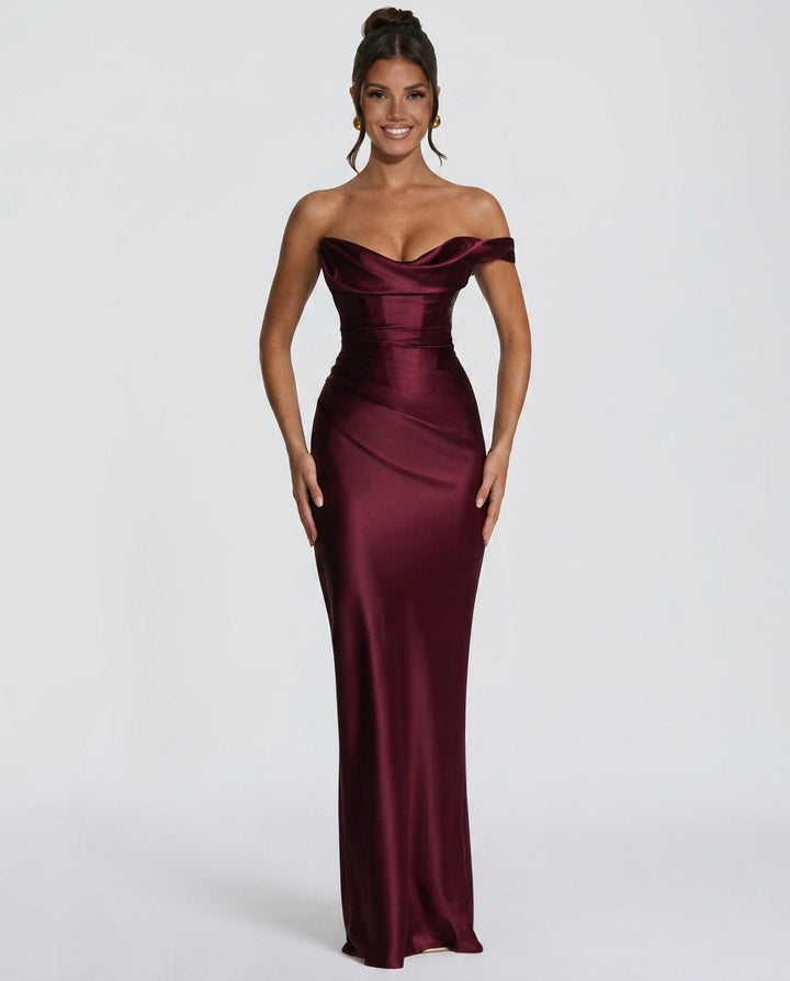 Ionereth — Satin Corset Lace-Up Maxi