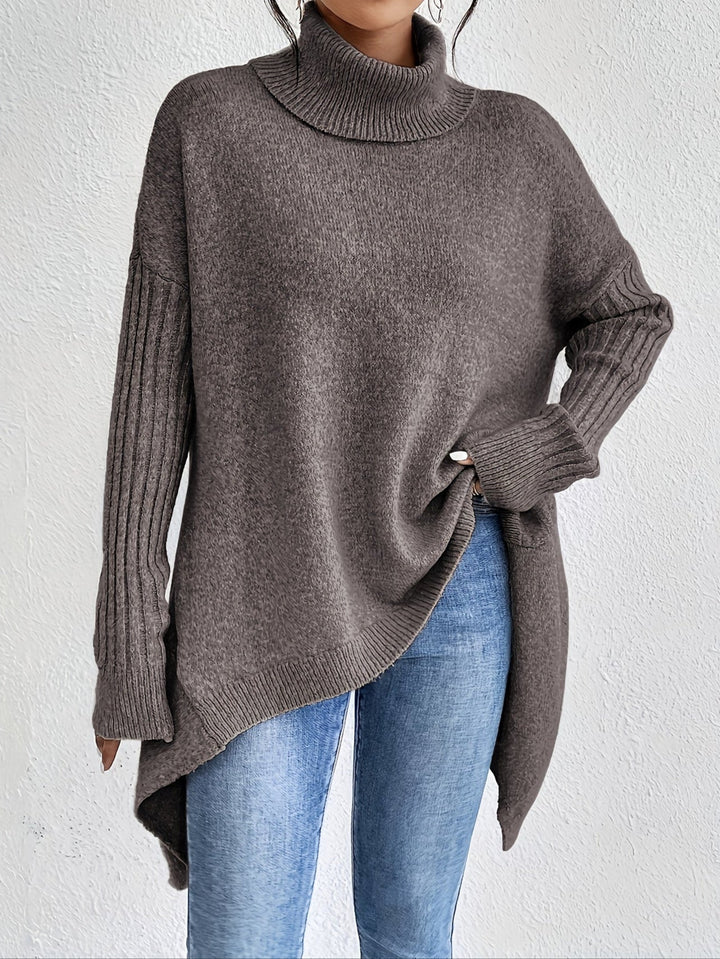 Isaoura | Women's Turtleneck Sweater Oversized Layering
