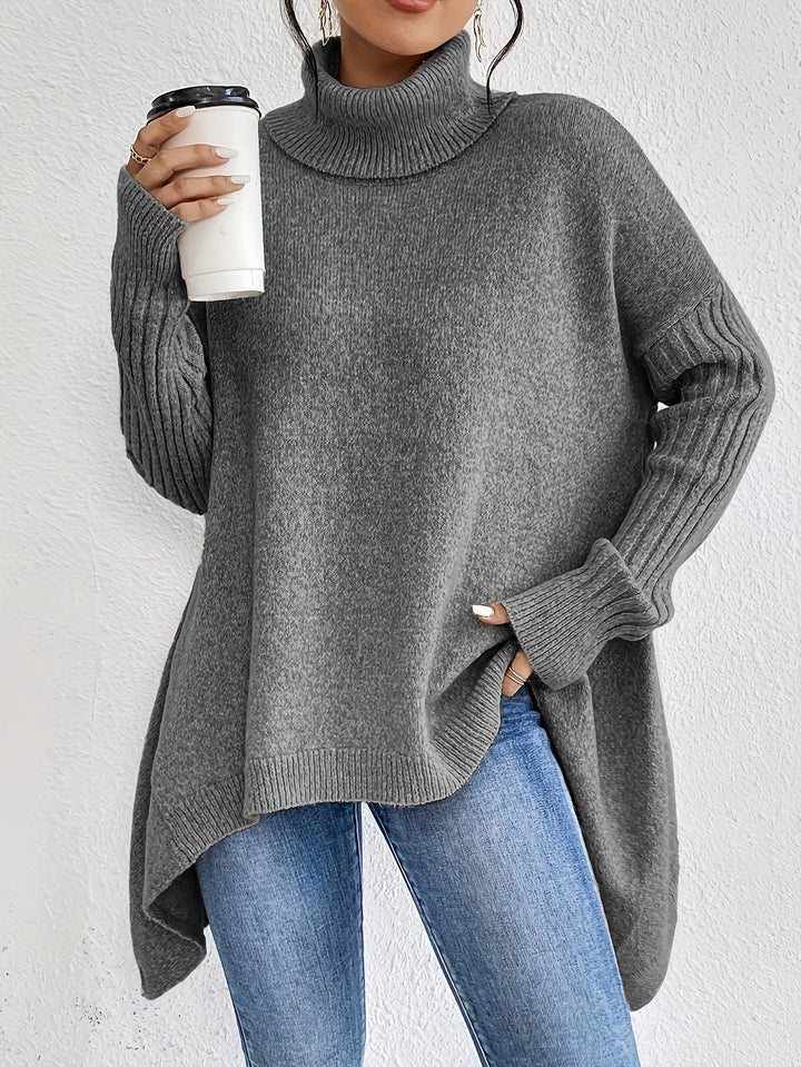 Isaoura | Women's Turtleneck Sweater Oversized Layering