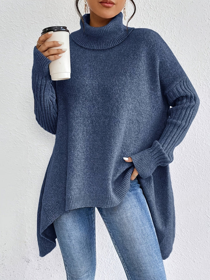 Isaoura | Women's Turtleneck Sweater Oversized Layering