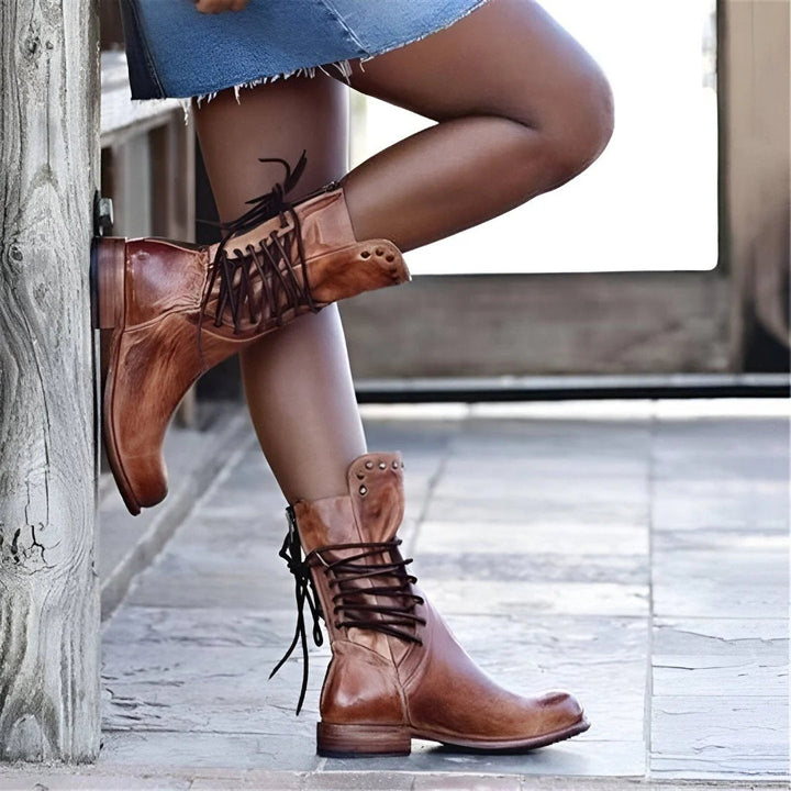 Ivaranne | Women's Brown Boots — 2
