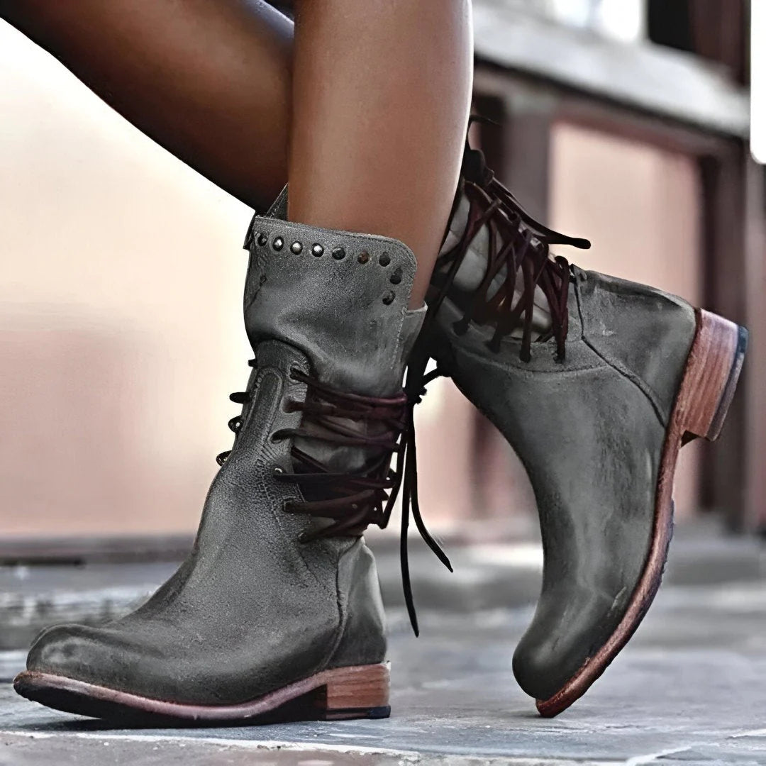 Ivaranne | Women's Brown Boots — Gray