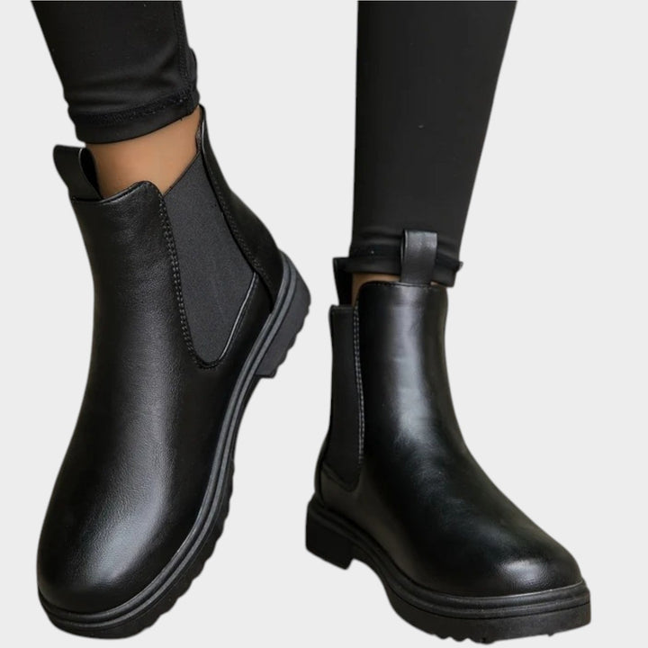 Ivorienne | Women's Orthopedic Comfort Slip-On Leather Chelsea Boots Classic Slip On Design — 1