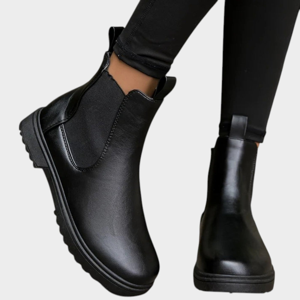 Ivorienne | Women's Orthopedic Comfort Slip-On Leather Chelsea Boots Classic Slip On Design — 2