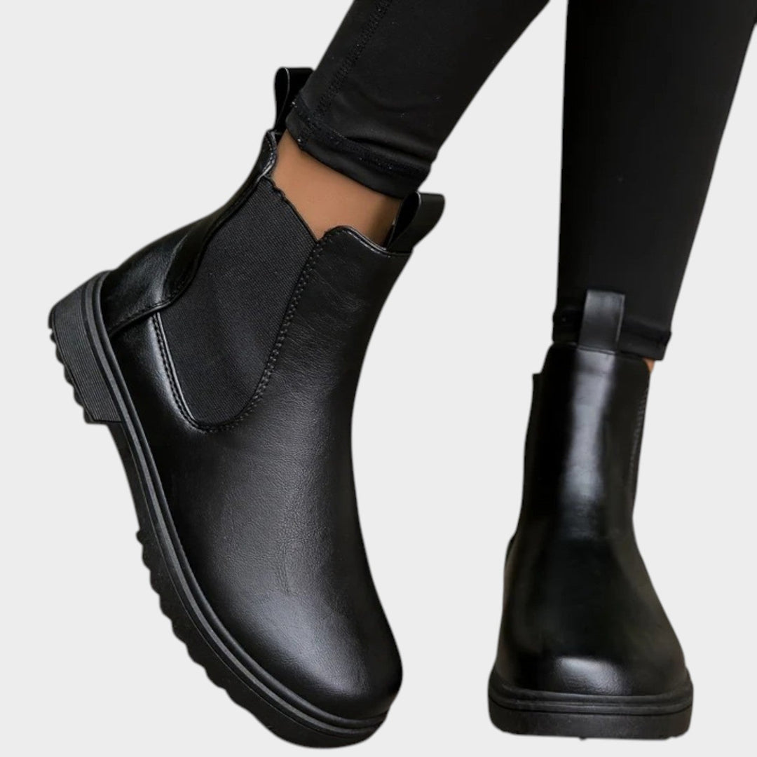 Ivorienne | Women's Orthopedic Comfort Slip-On Leather Chelsea Boots Classic Slip On Design — 2