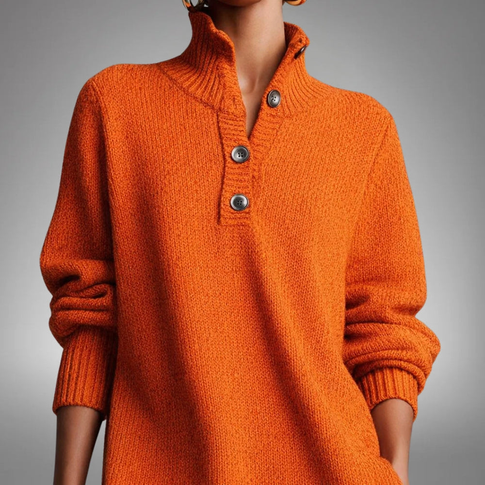 Ivorlise | Women's Elegant Oversized Knit Midi Sweater Dress — 2