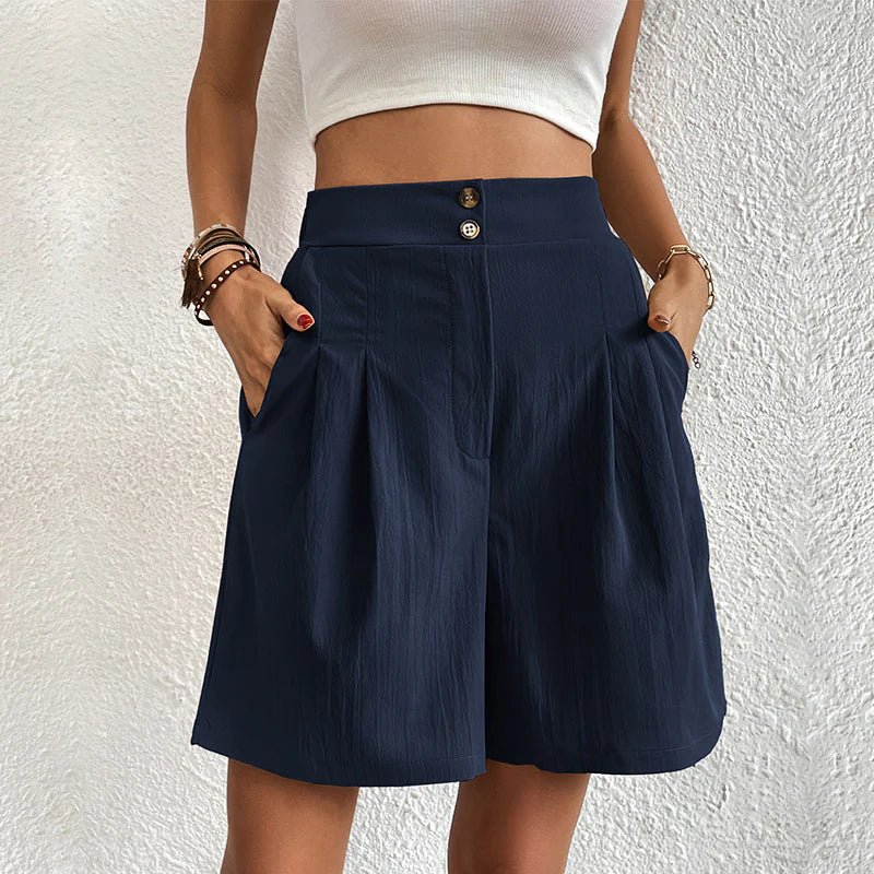 Mylen | Casual High Waist Pleated Shorts