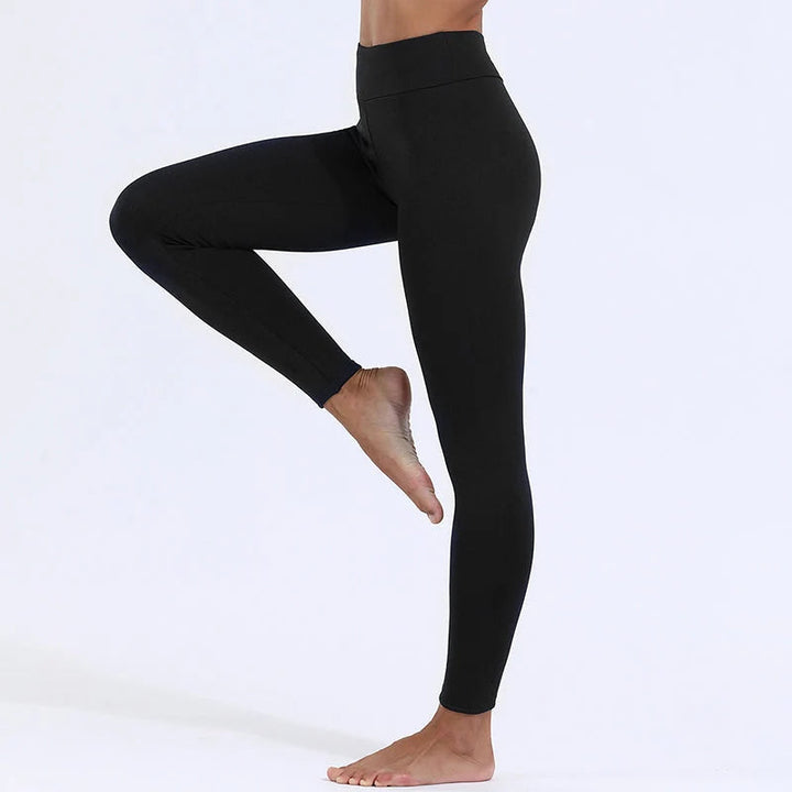 Jorvelesse | Women's Wide-Leg Tailored Fleece Lined High Waist Thermal Pants — 1