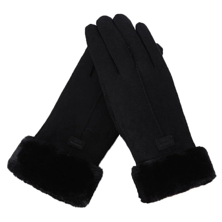 Jorveletta | Women's Casual Stretch Fleece Lined warm Top — Black