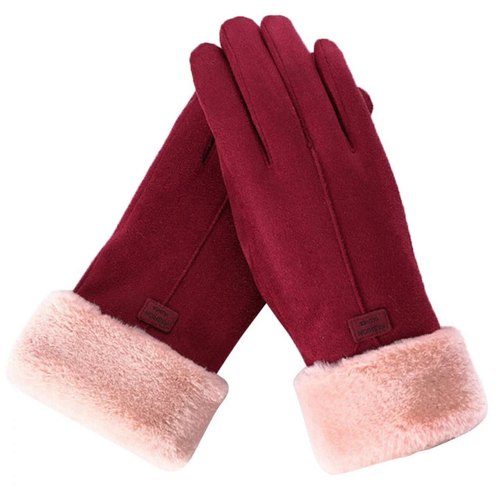 Jorveletta | Women's Casual Stretch Fleece Lined warm Top — Red