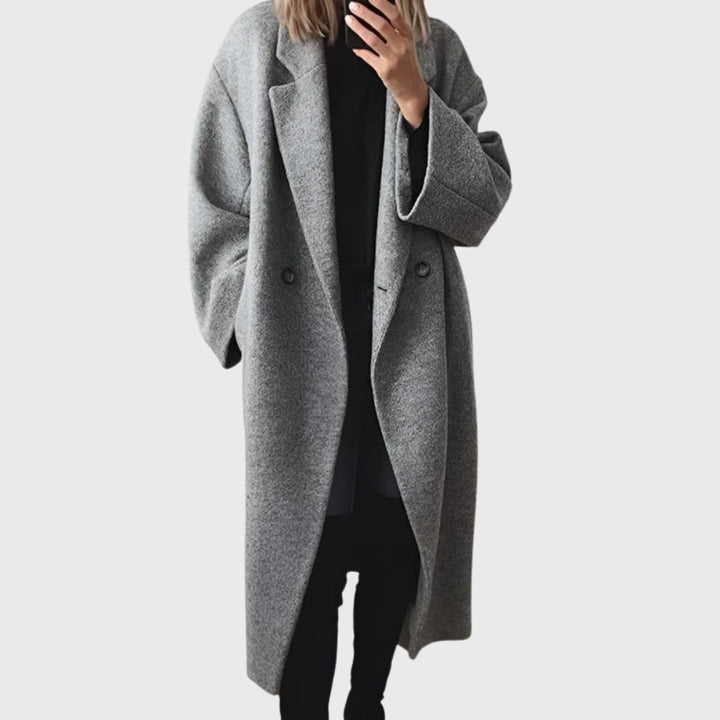 Juliet | Women's Casual Stretch Cozy Longline Coat Tops — Grey