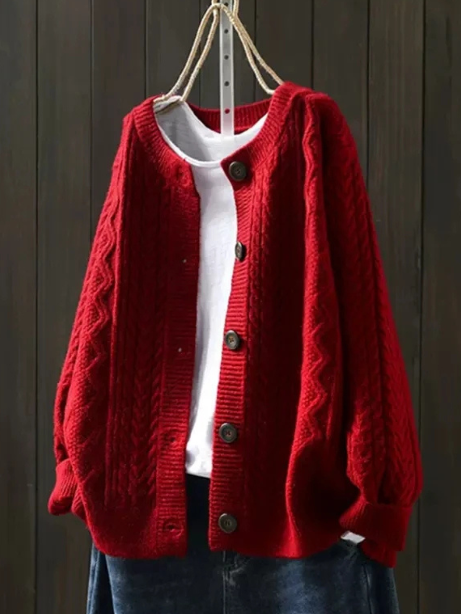 Junia | Women's Knit Cozy CABLE CARDIGAN Sweaters — 2