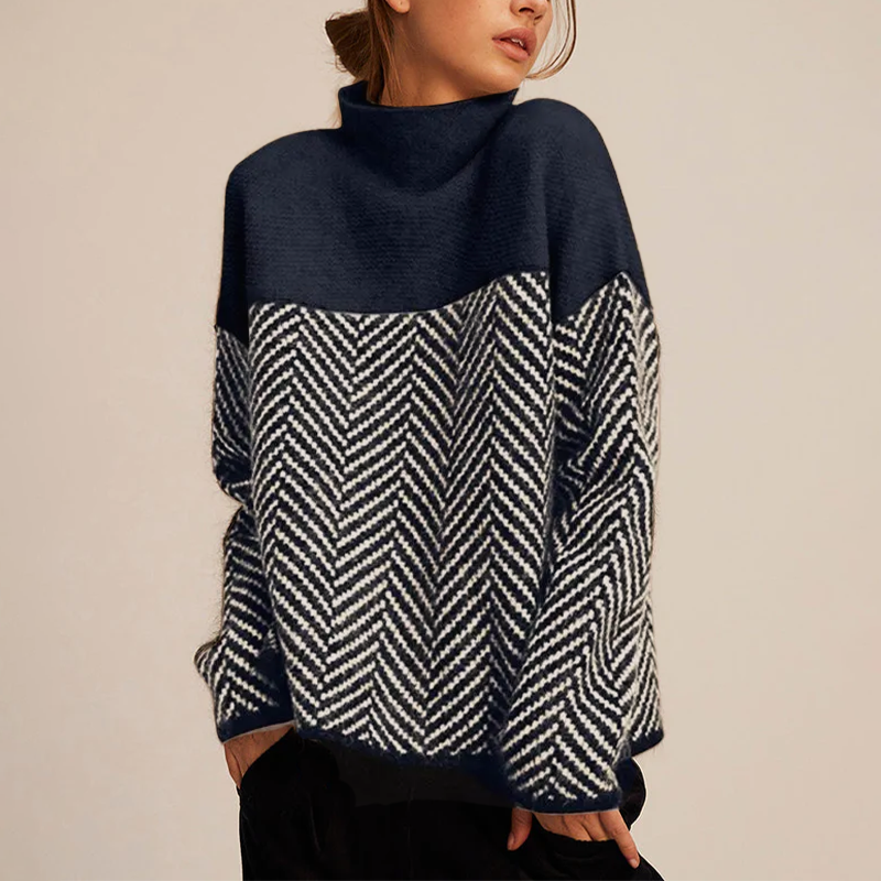 Junoisse | Women's Knit Cozy Comfy Turtleneck Sweater — 1