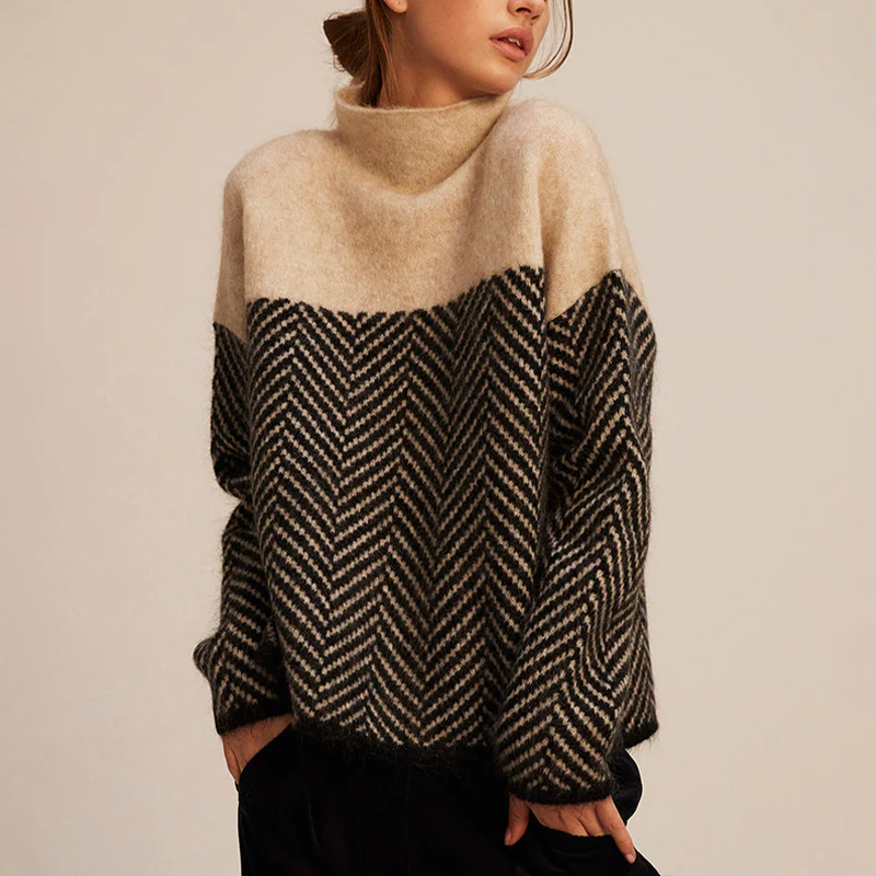 Junoisse | Women's Knit Cozy Comfy Turtleneck Sweater — 2