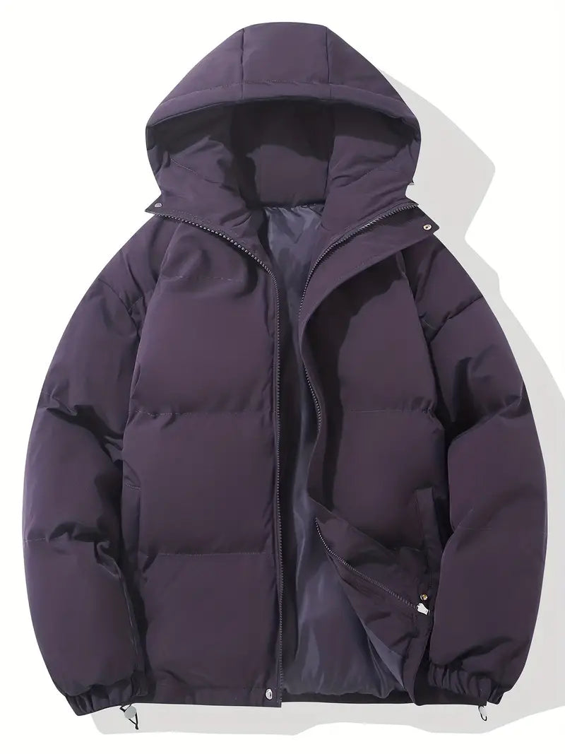 Junostine | Women's Puffer Jacket Zip Front Hooded Weatherproof Winter Outdoor