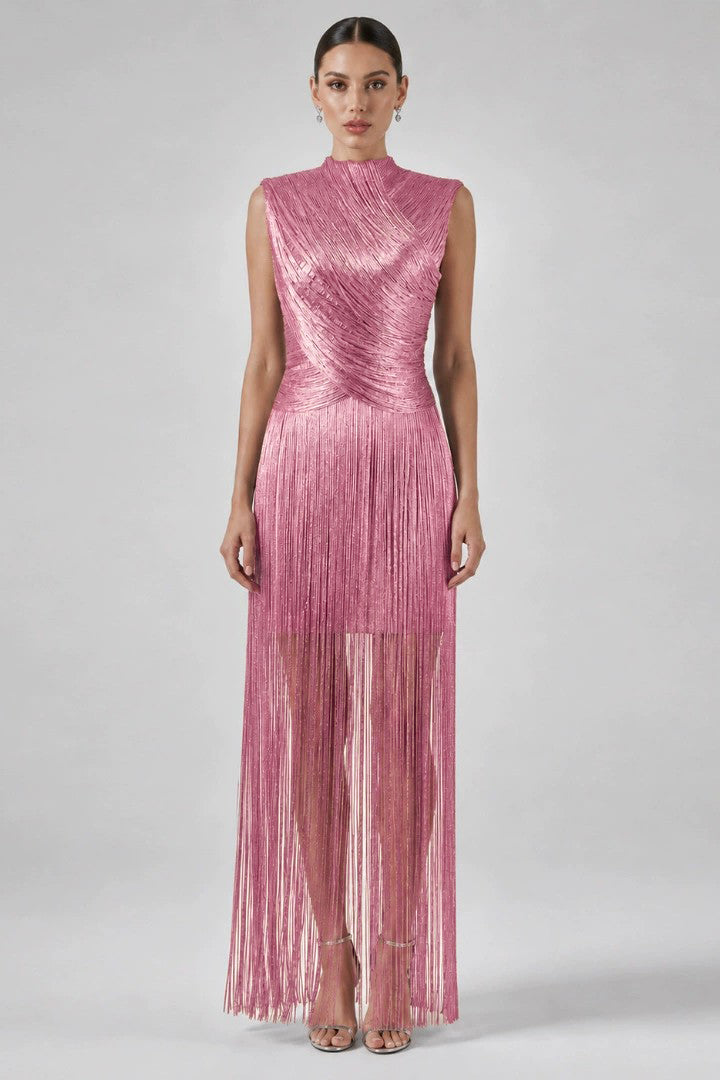 Kalinia — Bandage Tassel Sleeveless Maxi