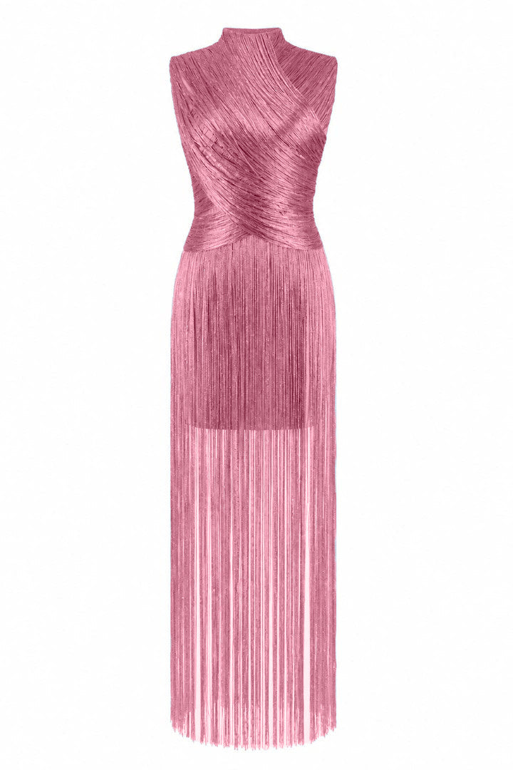 Kalinia — Bandage Tassel Sleeveless Maxi