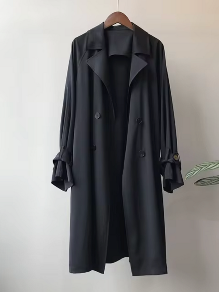 Kara | Women's Double-Breasted Premium All-Weather Heritage Trench Coat — 1