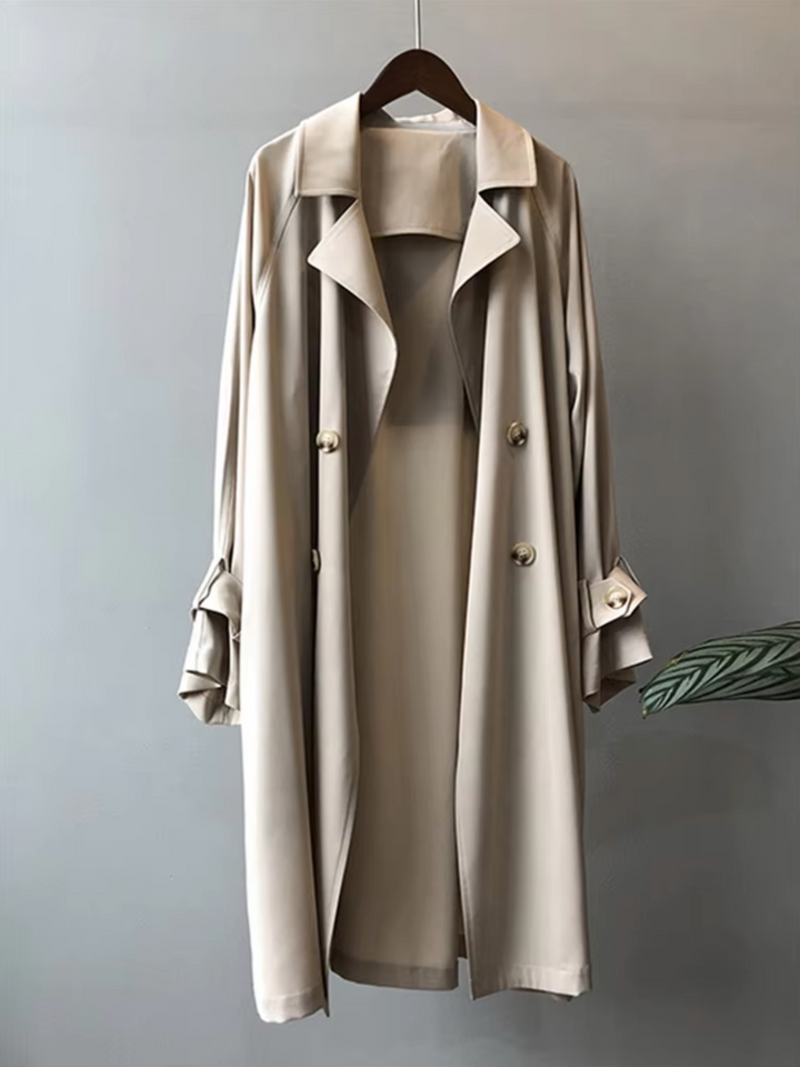 Kara | Women's Double-Breasted Premium All-Weather Heritage Trench Coat — 2