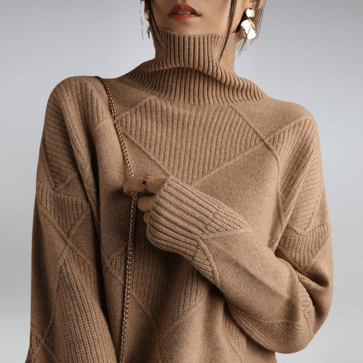 Laellia | Women's Knit Cozy Soft Turtleneck Sweater — 2