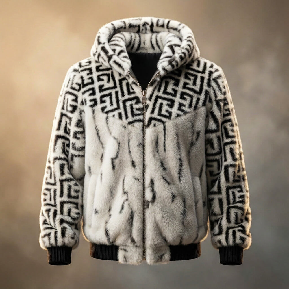 Lioraria | Women's Hooded Plush Fur Full-Zip Jacket