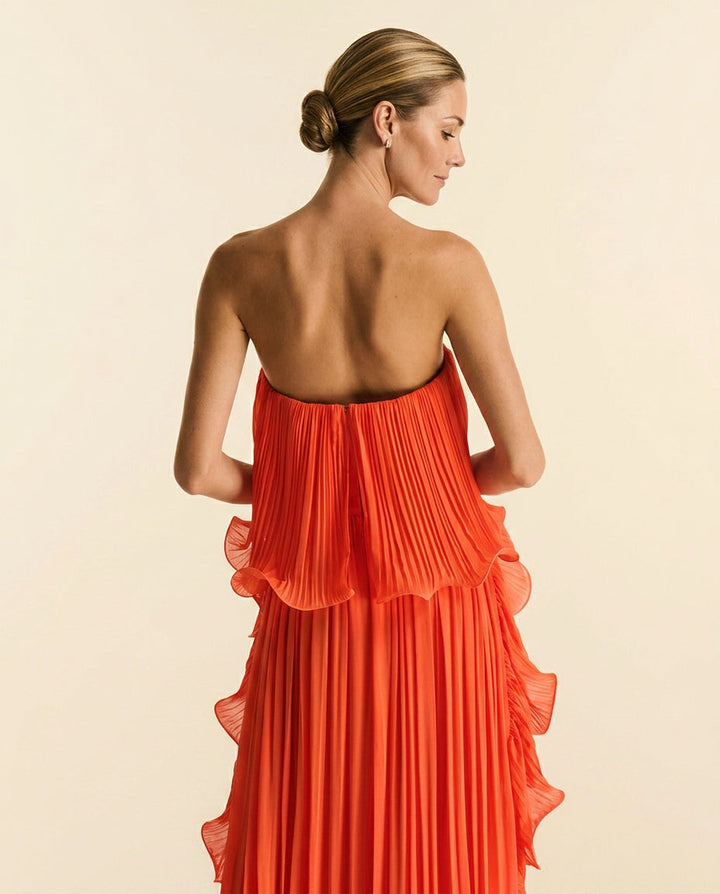 Liorella — Chiffon Pleated Frill Maxi