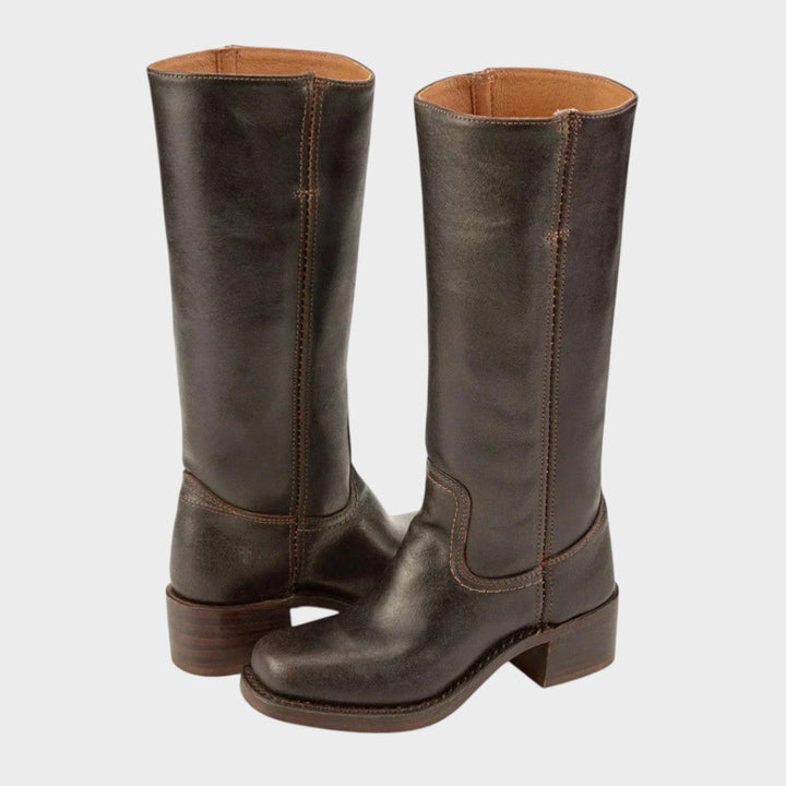 Liorynn | Women's Classic Cowboy Boots — Dark Brown